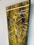 70cm Long Narrow Black and Gold Abstract Resin Wall Clock