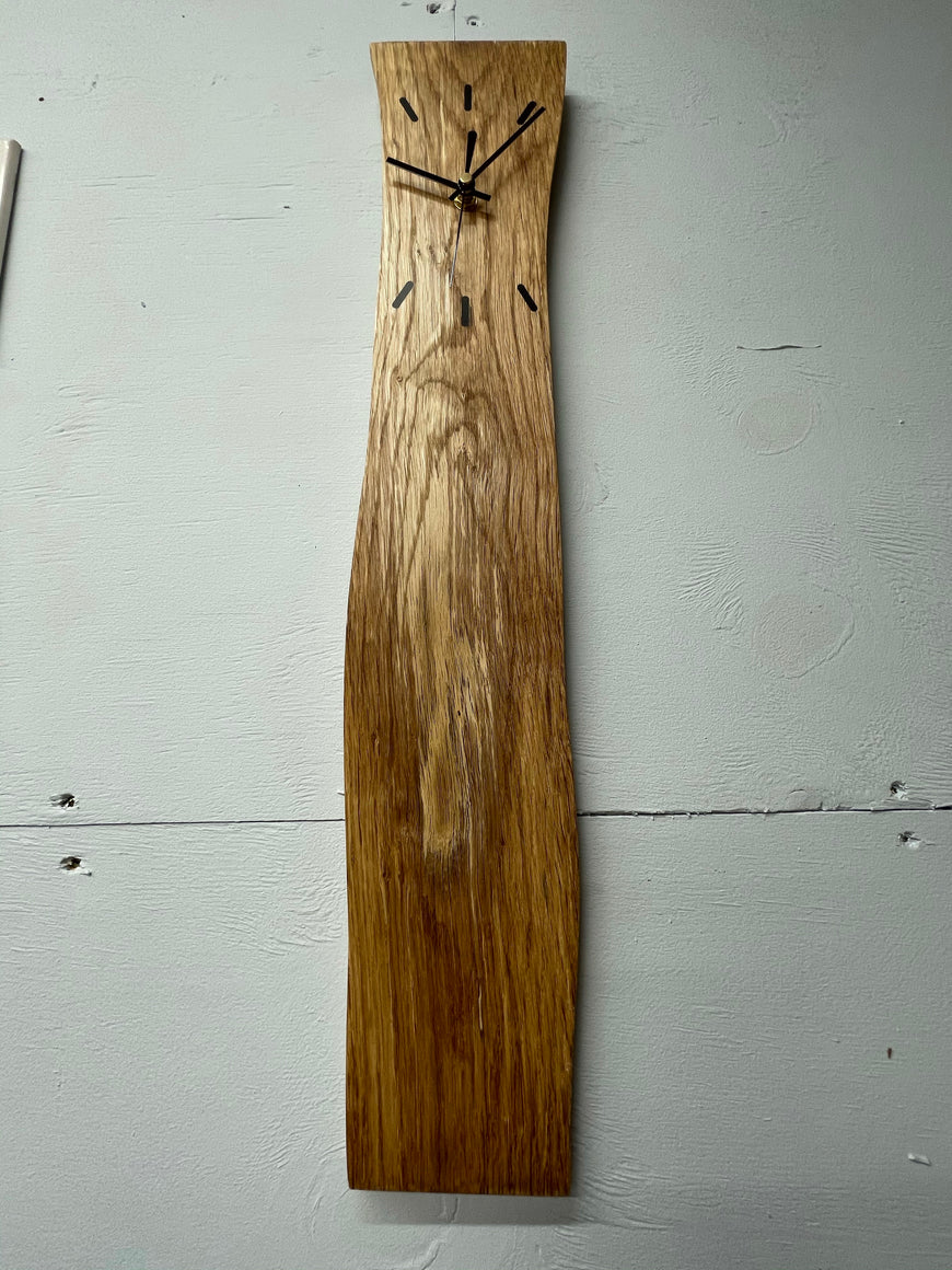 Slim English Oak Wall Clock
