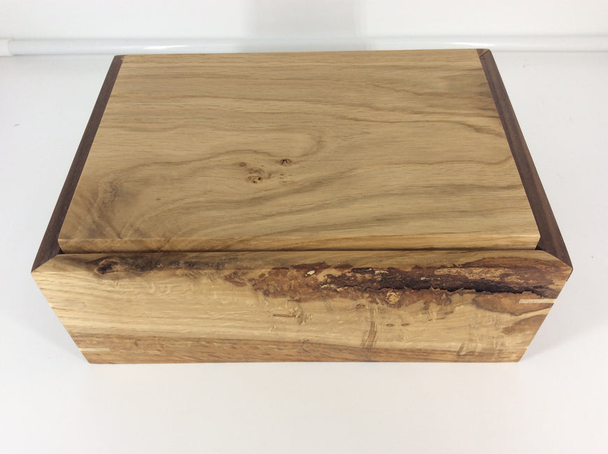Wooden Jewellery Box, Black Walnut and English Oak 