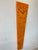 70cm Long Narrow Burnt Orange Ivory and Black Abstract Resin Wall Clock