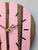 Black Walnut and Pink Resin Wall Clock
