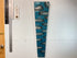 70cm Long Narrow Turquoise Black & Silver Abstract Resin Wall Clock