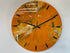 33cm Burnt Orange Black and Ivory Abstract Modern Resin Wall Clock