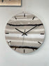 33cm Grey, Black, White and Pale Blue Abstract Modern Resin Wall Clock