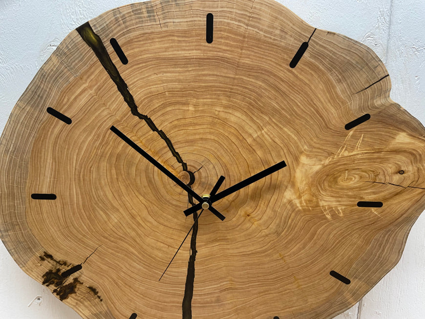 End Grain Wooden Wall Clock