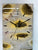 Silver Black and Gold Rectangular Abstract Resin Wall Clock