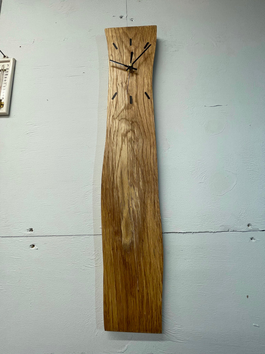 Slim English Oak Wall Clock