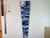 70cm Long Narrow Navy Blue White and Grey Abstract Resin Wall Clock