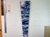 70cm Long Narrow Navy Blue White and Grey Abstract Resin Wall Clock