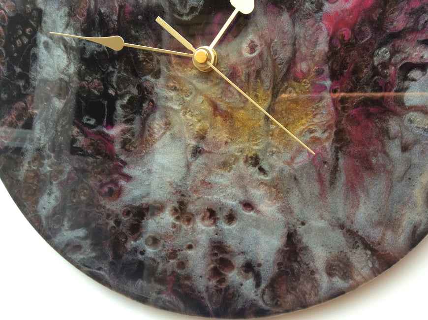 Resin Clock, Abstract, Contemporary 