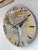 33cm Metallic Silver Gold and Black Abstract Modern Resin Wall Clock