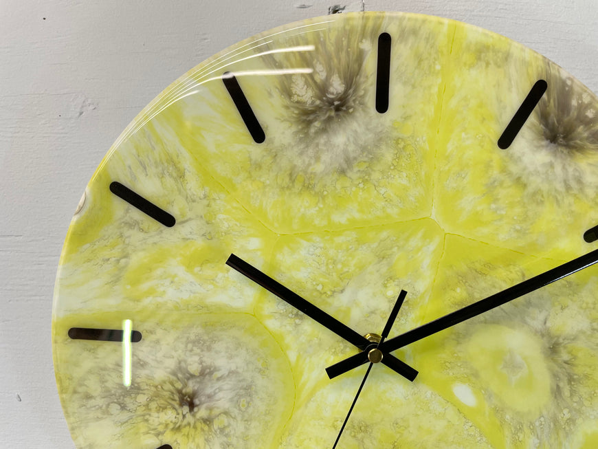 33cm Green Abstract Resin Wall Clock