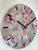 33cm Metallic Silver Blood Red Maroon Black and White Abstract Modern Resin Wall Clock