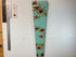 70cm Long Narrow Teal and Copper Abstract Resin Wall Clock