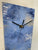 Narrow Baby Blue Navy Blue Grey and White Abstract Resin Wall Clock