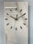 White Grey and Pale Blue Rectangular Abstract Resin Wall Clock