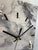 70cm Long Narrow Grey White and Black Abstract Resin Wall Clock