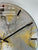 33cm Metallic Silver Black and Gold Abstract Modern Resin Wall Clock