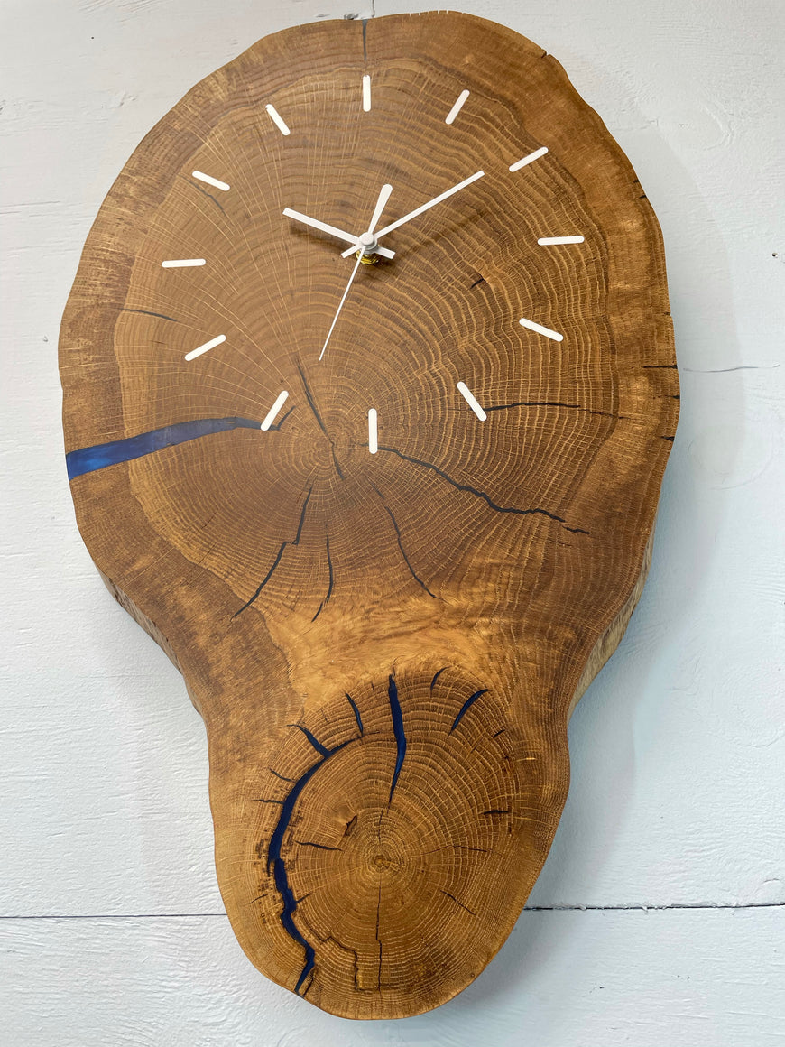 Chunky English Oak Wooden Wall Clock