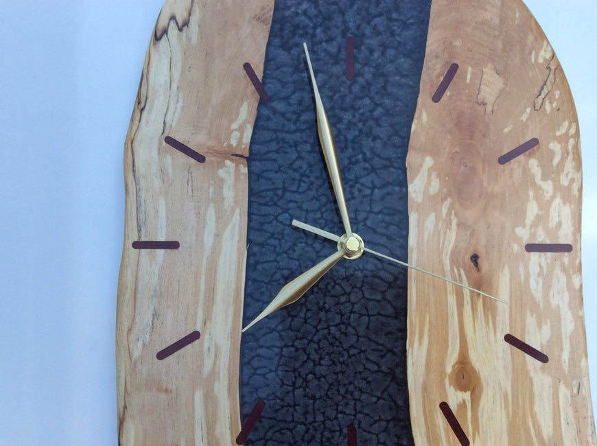 Modern Resin and Wood Wall Clock