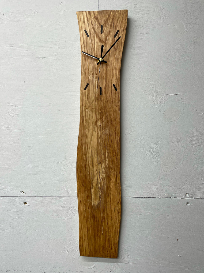 Slim English Oak Wall Clock