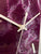 Narrow Dark Purple Plum and Mint Green Abstract Resin Wall Clock