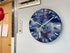 33cm Navy Blue Grey and White Abstract Modern Resin Wall Clock