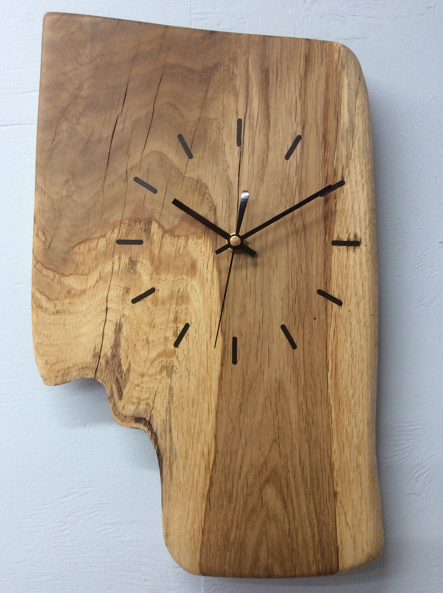 Live Edge English Oak Wall Clock