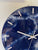 33cm Navy Blue Grey and White Abstract Modern Resin Wall Clock