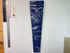 70cm Long Narrow Navy Blue White and Grey Abstract Resin Wall Clock