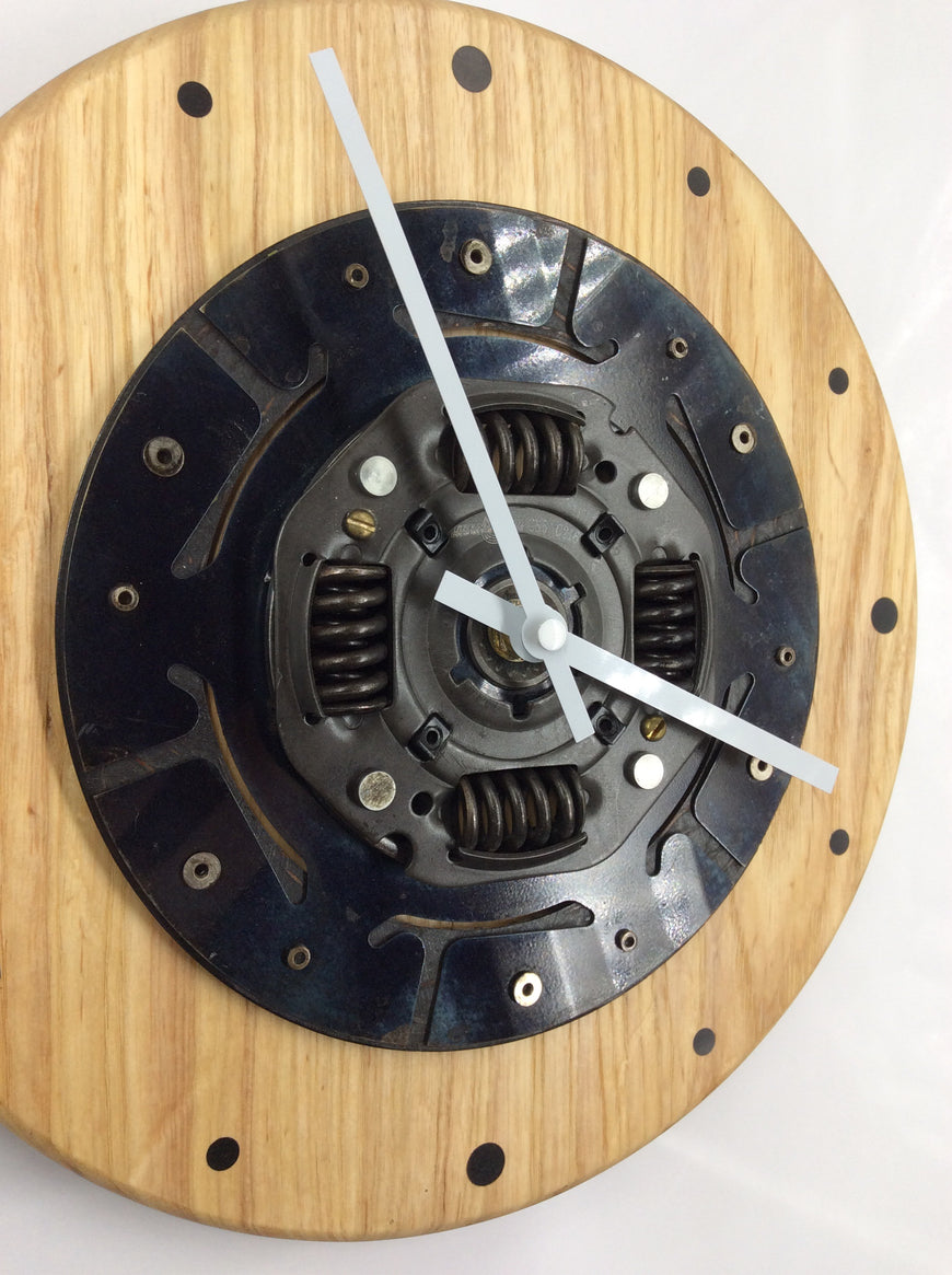 Industrial Clock, Steampunk, Clutch Plate Clock