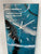 70cm Long Narrow Turquoise Black White and Grey Abstract Resin Wall Clock