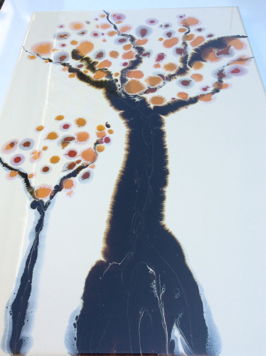 Resin Painting, Abstract Art, Contemporary Art, Autumn Tree