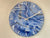 33cm Navy Blue Baby Blue and Black Abstract Modern Resin Wall Clock