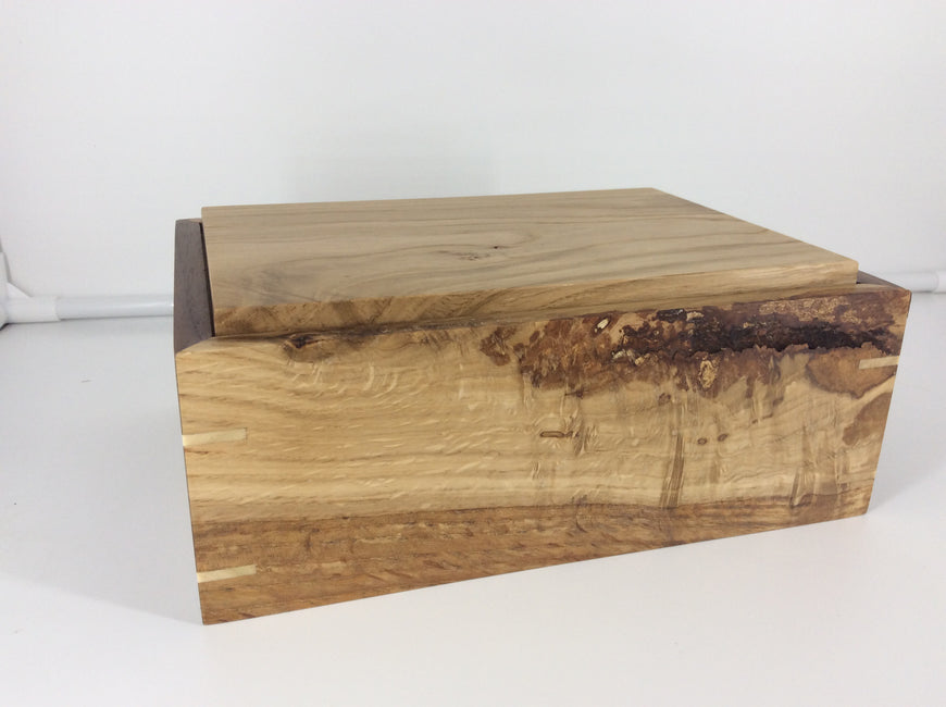 Wooden Jewellery Box, Black Walnut and English Oak 