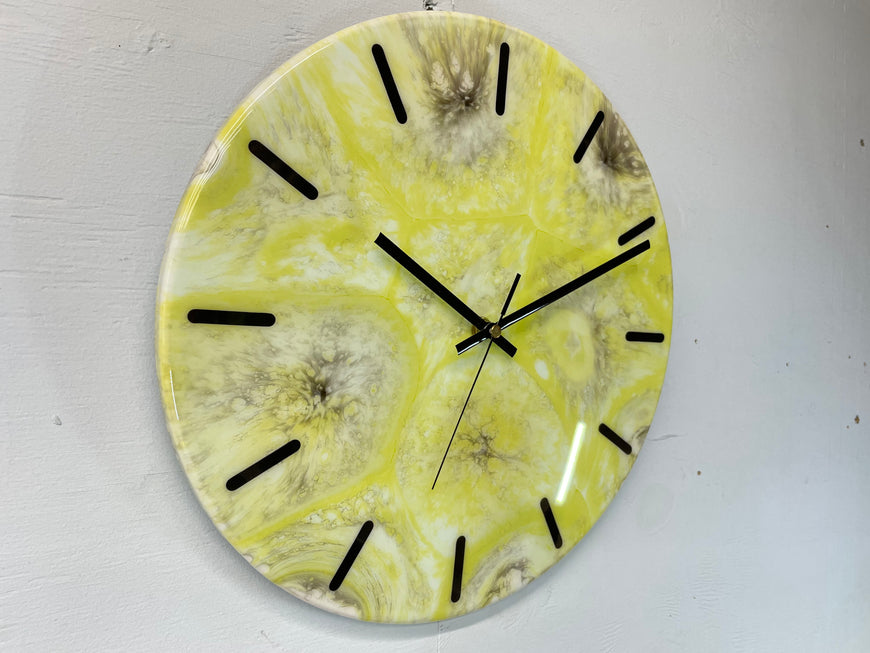33cm Green Abstract Resin Wall Clock