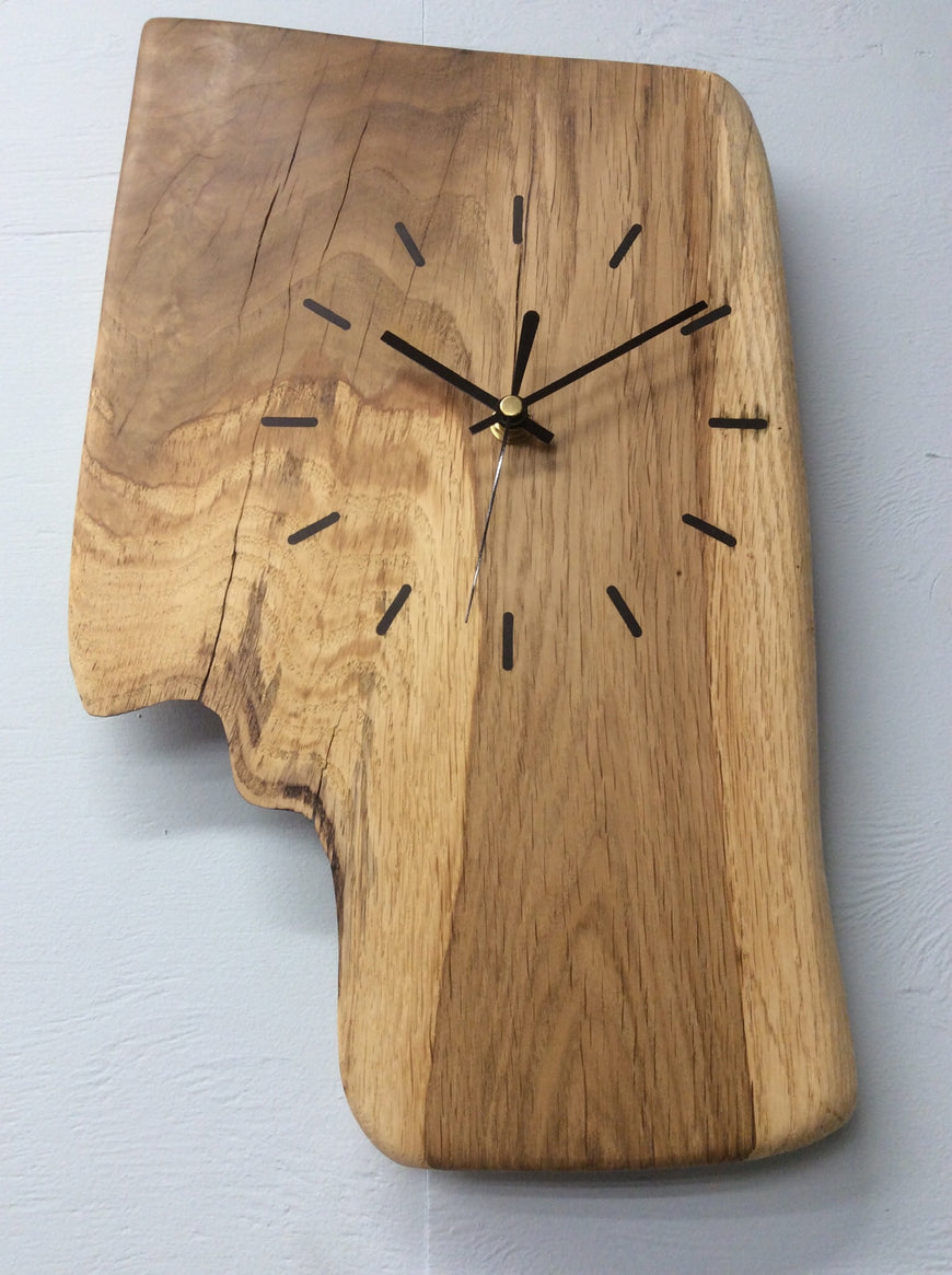 Live Edge English Oak Wall Clock