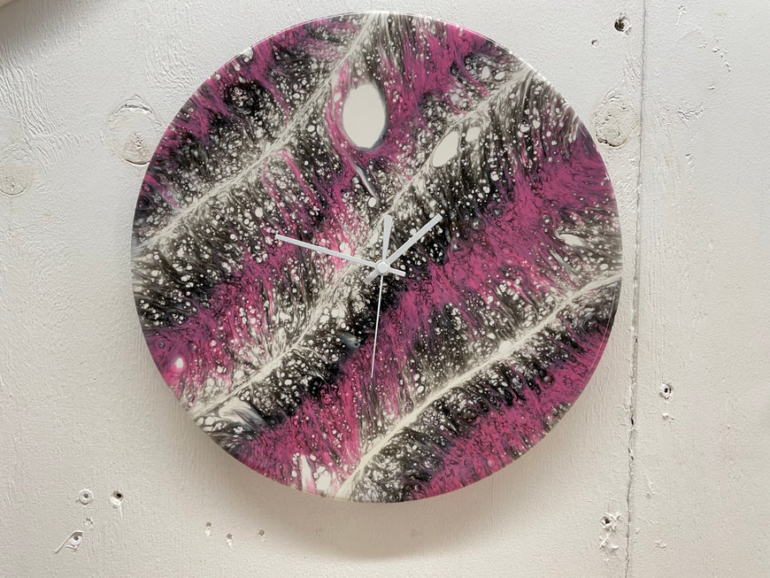 Pink Resin Wall Clock