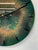 33cm Dark Green and Gold Abstract Modern Resin Wall Clock