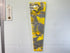 Narrow Yellow Grey and Orange Abstract Resin Wall Clock