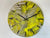 33cm Metallic Silver Yellow and Black Abstract Modern Resin Wall Clock