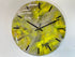 33cm Metallic Silver Yellow and Black Abstract Modern Resin Wall Clock