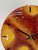 33cm Gold and Maroon Abstract Modern Resin Wall Clock
