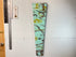 70cm Long Narrow Mint Green and Brown Abstract Resin Wall Clock