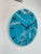 33cm Blue Black and Grey Abstract Modern Resin Wall Clock