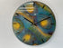 33cm Blue and Gold Abstract Modern Resin Wall Clock