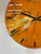 33cm Burnt Orange Black and Ivory Abstract Modern Resin Wall Clock