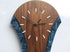 Black Walnut and Silver Blue Wall Clock