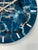 33cm Slate Blue Grey and White Abstract Modern Resin Wall Clock