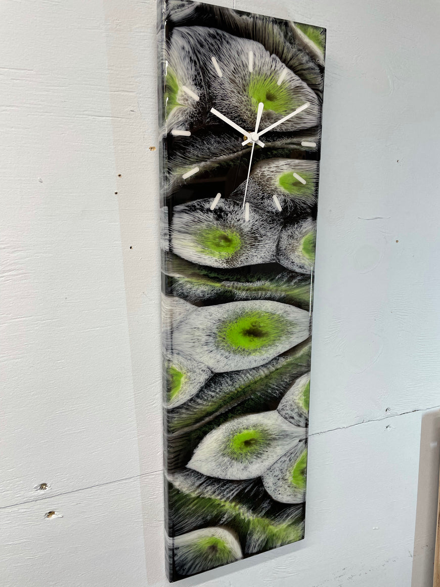 Apple Green Abstract Resin Wall Clock